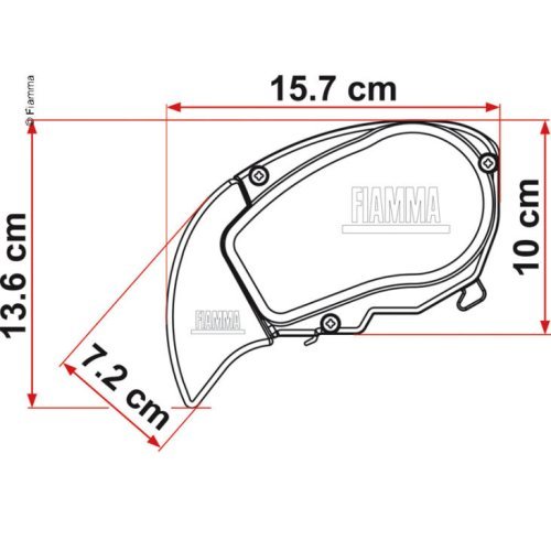 Dachmark.F65S 2,9m Royal Grey, white housing