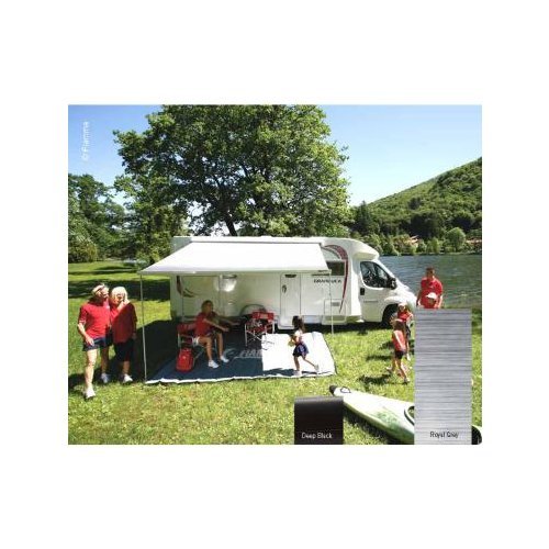 Awning F45S - Length: 3.75 m - Cloth color: Royal Grey - Housing: Deep black
