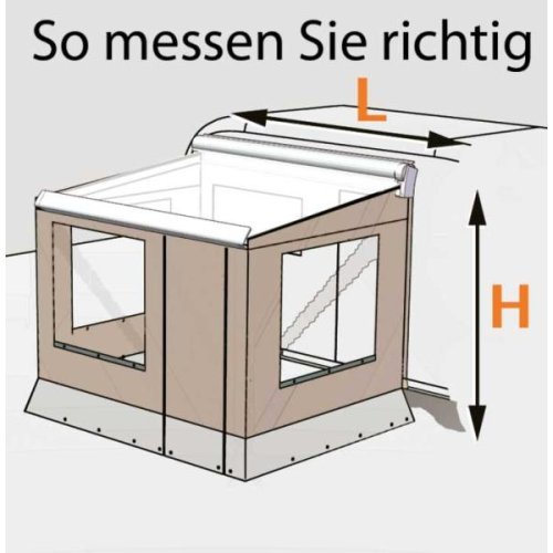 Awning annex tent CampRoom 500, 4,5m, 261-290cm