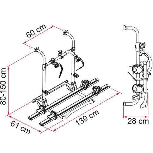 Rear carrier Carry Bike PRO E-Bike f.2 wheels