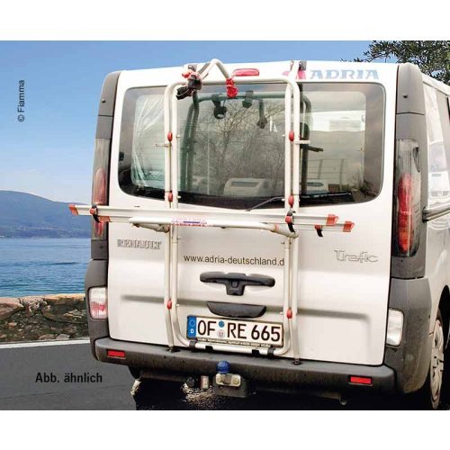 Alu rear carrier Carry Bike f. 2 wheels Renault Trafic tailgate
