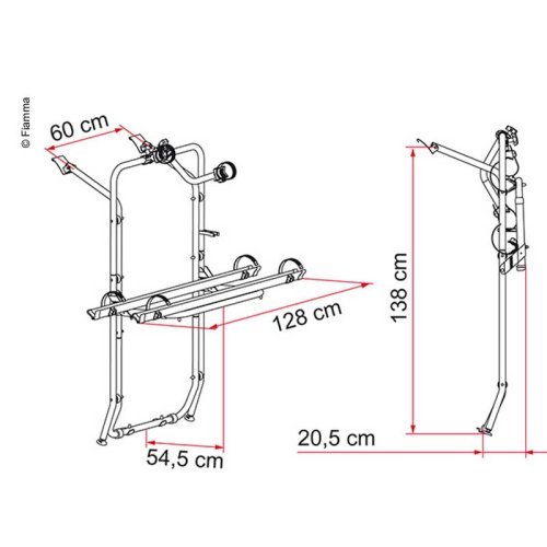 Fiamma rear carrier for Mercedes Vito (2 wheels)