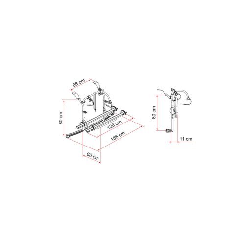 Carry bike Ford Custom Nugget / Nugget Plus with high roof from 2012