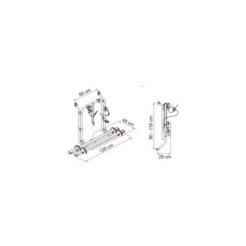Carry-Bike 200 D for older panel vans with split rear door