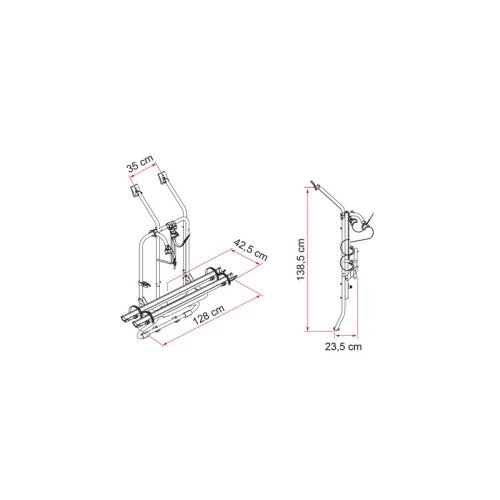 Carry bike VW T4 D with double rear door - silver