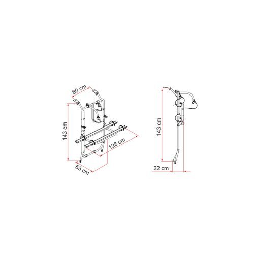 Carry bike camper Renault Trafic and similar with tailgate