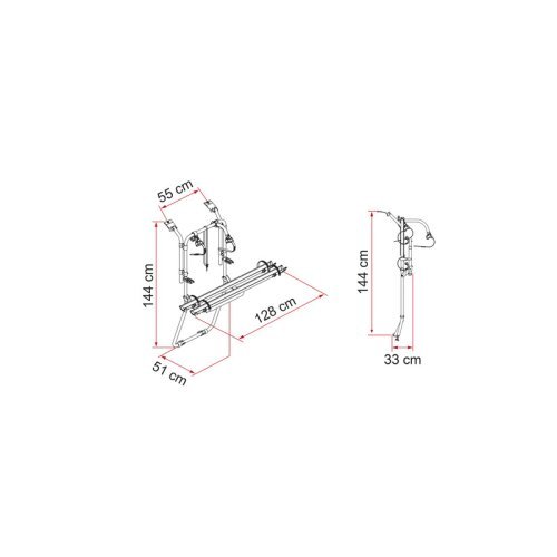 Carry bike camper Renault Trafic and the like with split rear doors