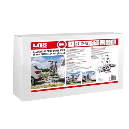 LAS BC260 bike carrier for caravan drawbar, 2 bikes