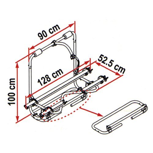 Drawbar carrier XL A Pro 35kg, for 2 wheels