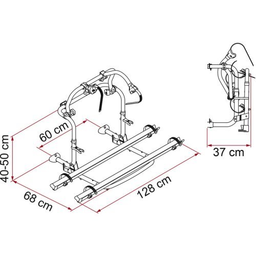 Rear carrier Carry Bike ProC Knaus for 2 bicycles