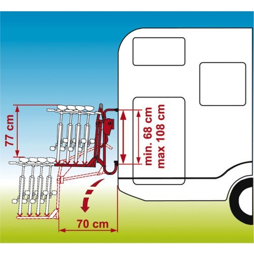 Rear carrier Carry Bike Lift 77 for 2 bicycles