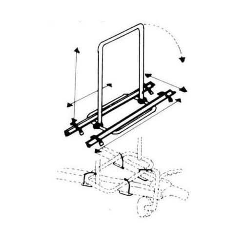 Caravan towbar carrier Polo for 2 bicycles