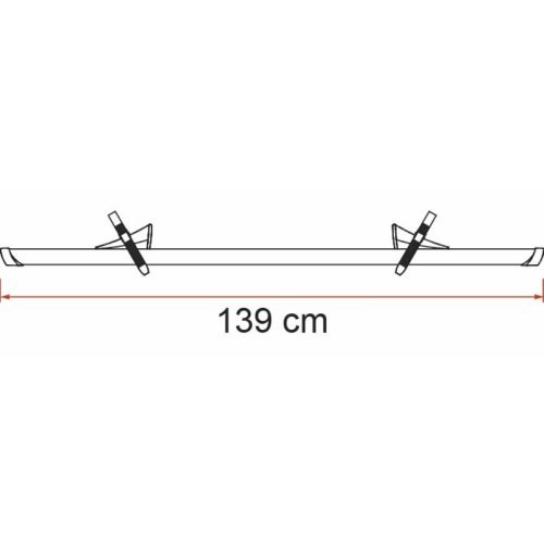 Rail Premium bike rail XL - 139 cm - silver