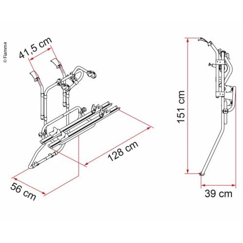Rear rack Carry Bike for Renault Trafic D, Opel Vivaro up to 2016