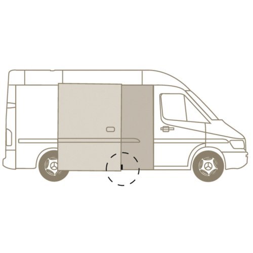 Euro door stopper for panel van