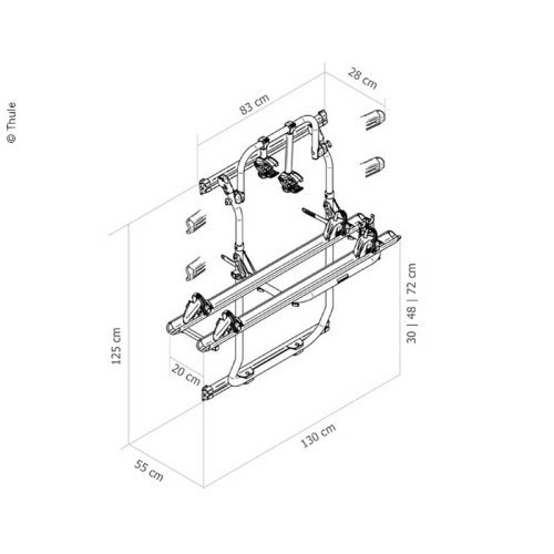 Rear carrier Elite Van XT for Ducato / Jumper / Boxer from 2007 - Black