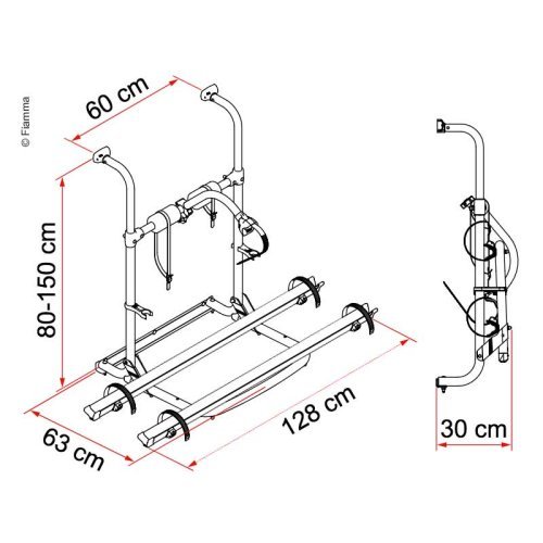 Rear rack Fiamma Carry Bike UL for 2 wheels, blue