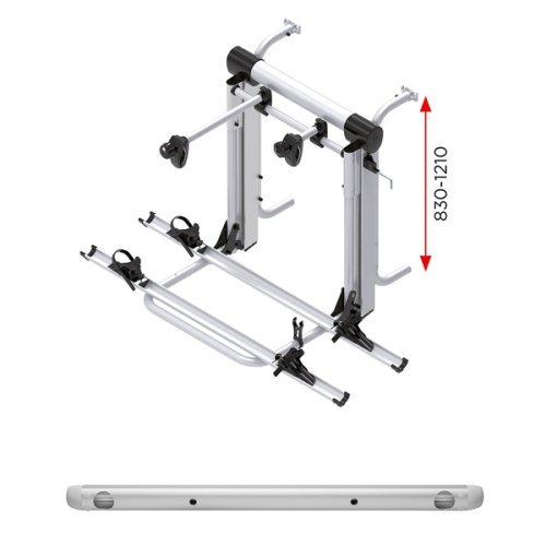 rear rack E-Bike Lift Short Rail for 2 E-Bikes or 3 wheels up to 60kg