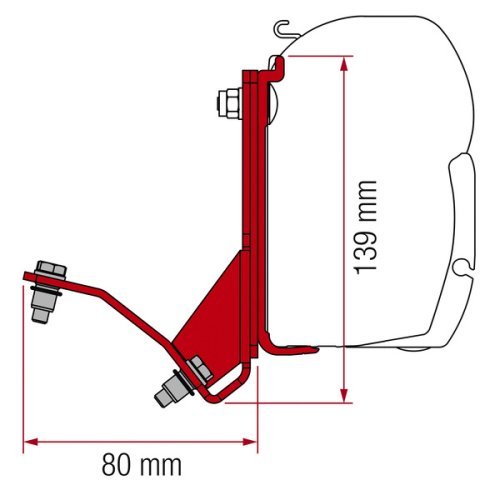 Adapter for F45 Ducato/HymerCar/PÃ¶ssl from 07 with Roof Rail