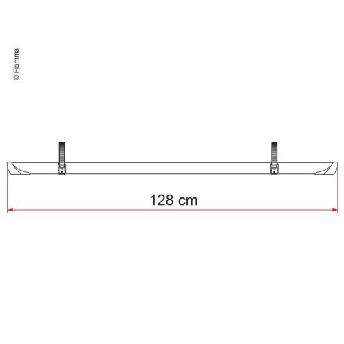 Rail Quick Pro bike rail 128 cm - Black