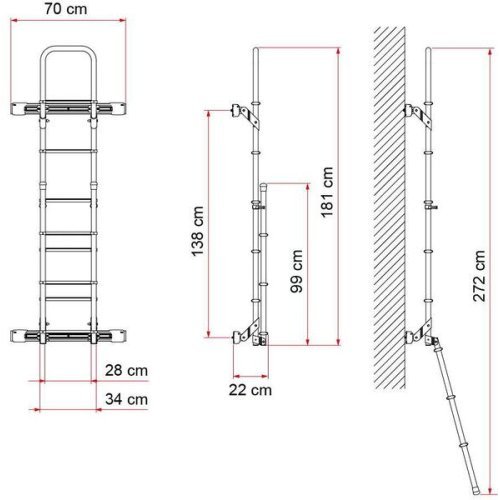 Fiamma Rear Ladder DeLuxe Mercedes Sprinter (from 2006)