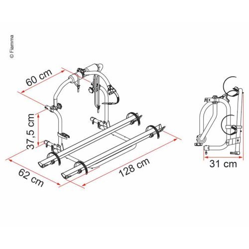 Fiamma Bike Rack TRIGANO CI Roller Team, max. 50kg