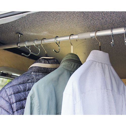 Clothes rail for rear garage