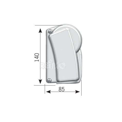 Awning Prostor 550*4,5m, case white, cloth Grey Waves