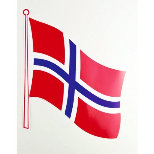 Flag sticker Norway pack of 2, 145 x 125 mm