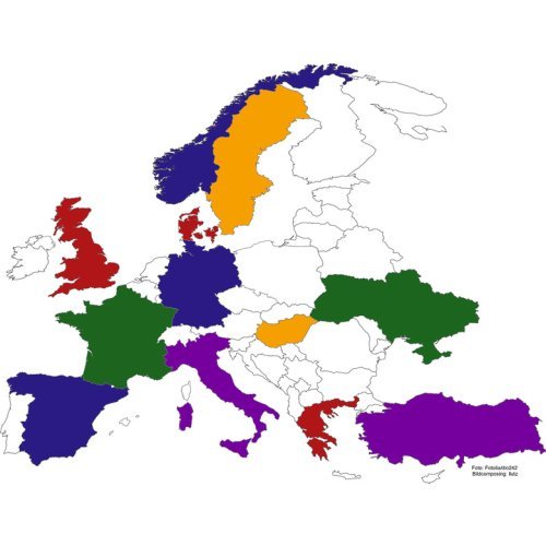Europe sticker set