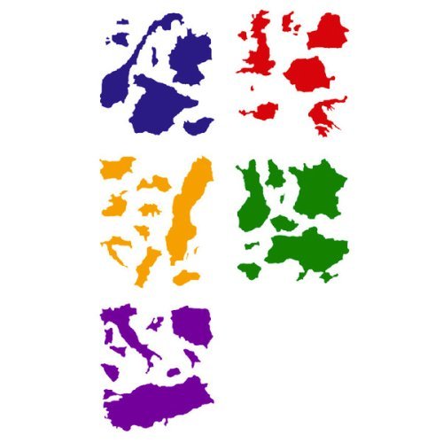 Europe sticker set