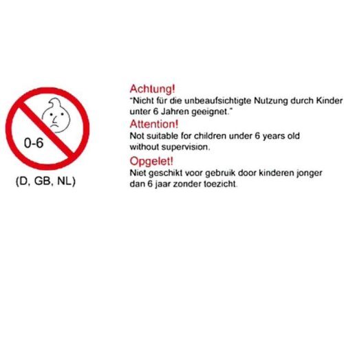 Sticker Protection against falling out of the bunk 92 x 28,5mm