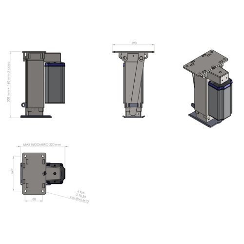 Autolift for vehicles up to 5 tons - With 4 lifting supports
