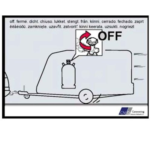 Sticker gas bottle closed during the ride