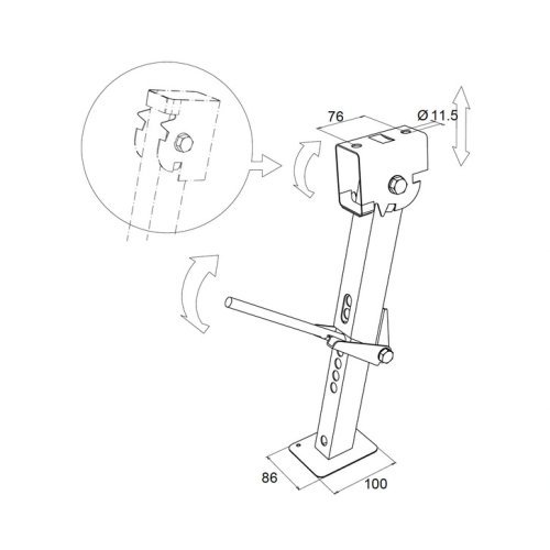 Vehicle support Jack 1 pair 39-55 cm