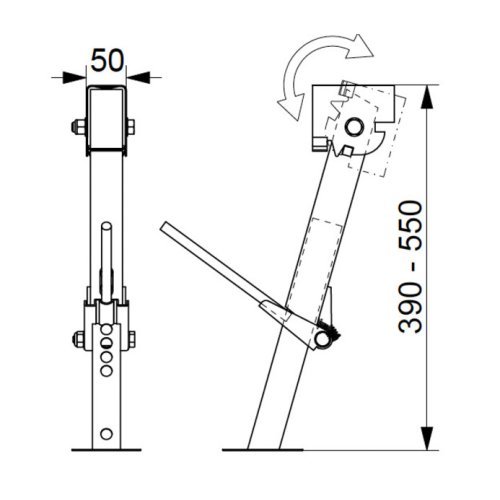 Vehicle support Jack 1 pair 39-55 cm