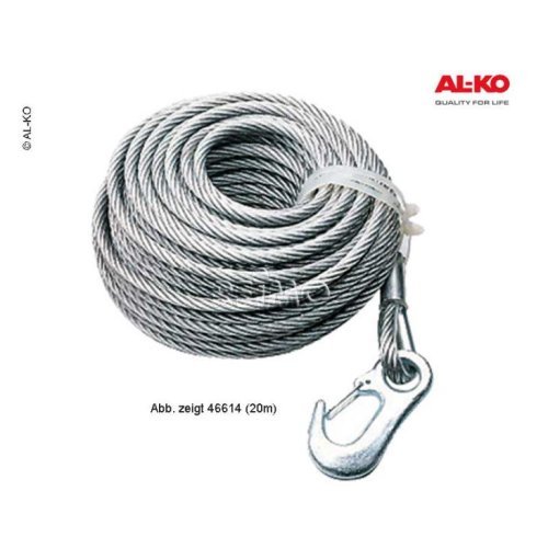 Cable for cable winch article number 46605, 15m for Al-Ko cable winch Optima 350