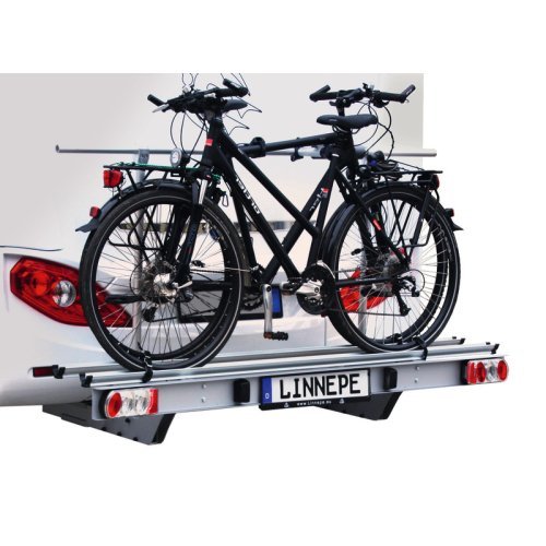 Load carrier for the rear of a motorhome