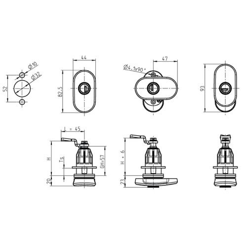 Twist and tension closure Double Red with double optical opening indicator