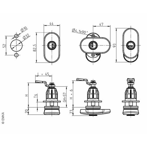 Twist-tension lock Double Red