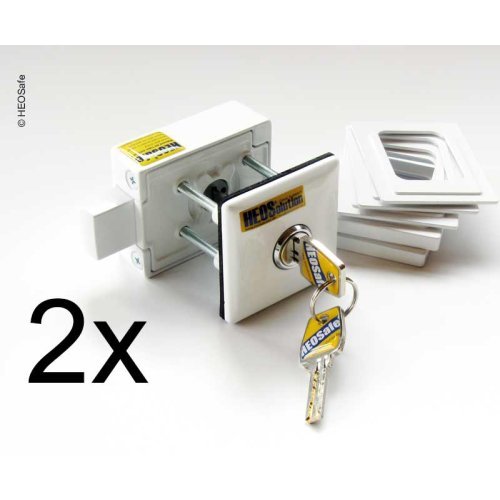 Additional padlock keyed alike - White - Set of 2