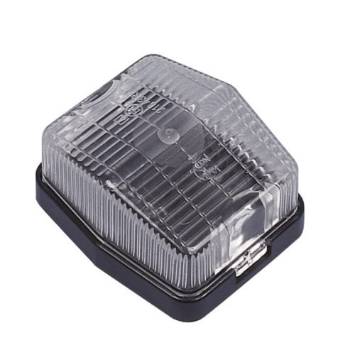 12V side marker light with black base, L71 x H61 x D37 mm