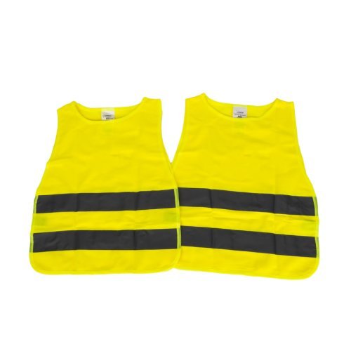 Safety vest set yellow, 2x adults (1xXL/1xXXL) + 2 children