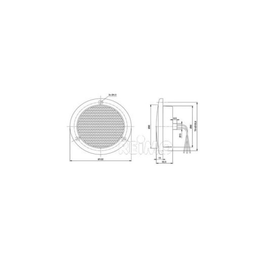 LED fog closure 12V, 4W IP67 500 mm cable clear