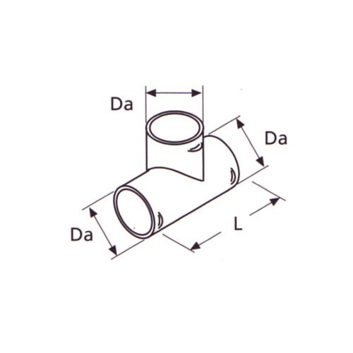 T-piece for pipe connection 60mm