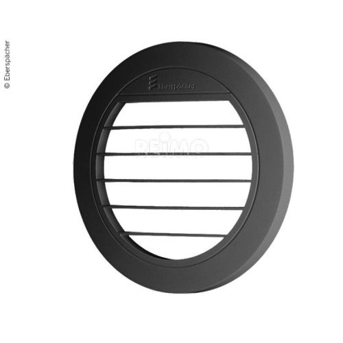 Air outlet flat 0° black for stand Airtronic D3, Ø90mm