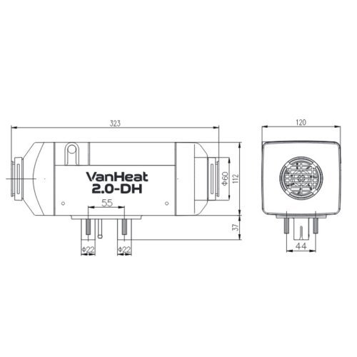 VanHeat 2.0-DH diesel parking heater - 2 kW