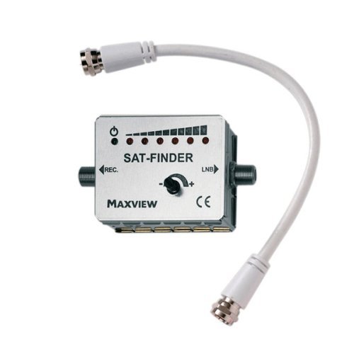 Satellite finder with 3 illuminating diode display