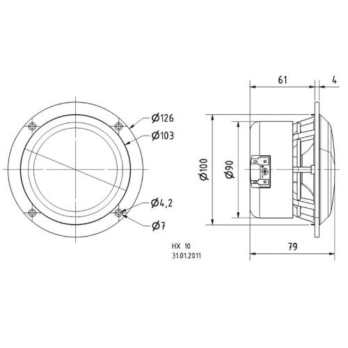 High-End-2-way-coaxiall loudspeaker 4'