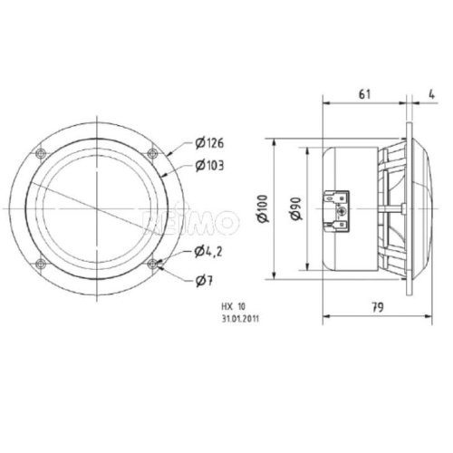 High-End-2-way-coaxiall loudspeaker 4'